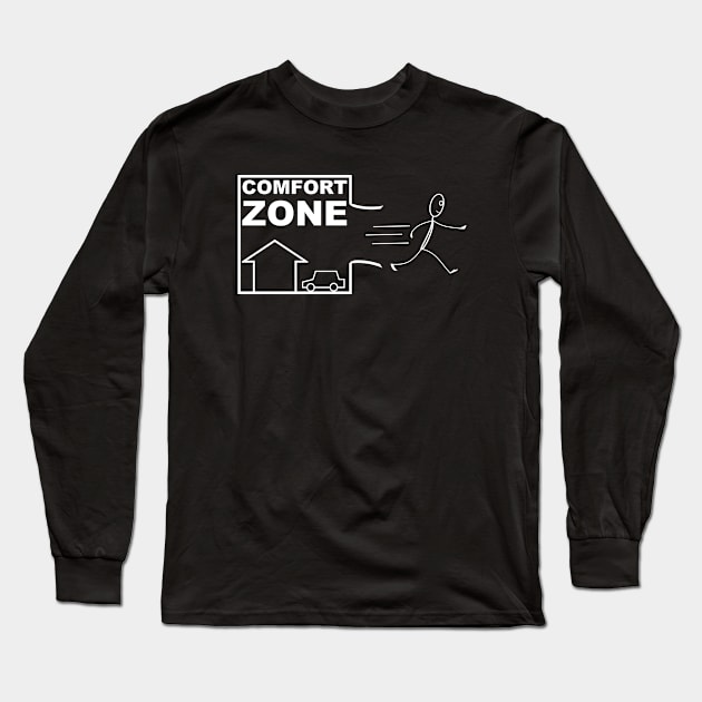 Escape Your Comfort Zone (Dark Bg) Long Sleeve T-Shirt by AmeliaAndJP